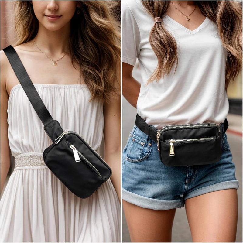 UTO Fanny Pack for Women Crossbody Trendy Fashion Belt Purse Chest Waist Hip Bumbag for Outdoor Shopping Travel Hiking - Image 3